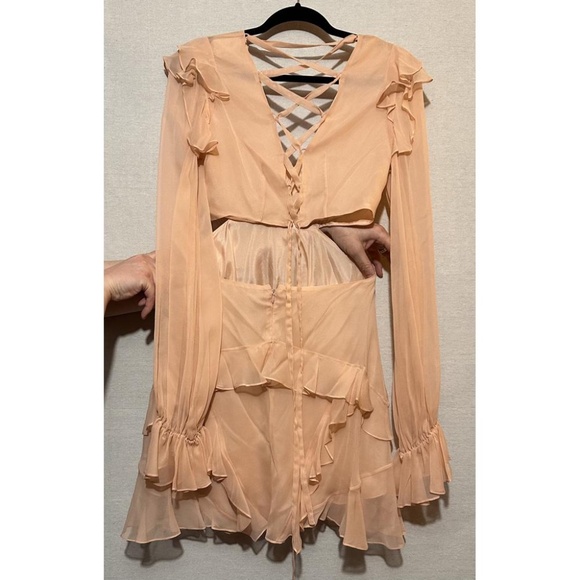 NWOT Angelance Silk Chiffon Mini Dress with gift box - size S - Picture 4 of 5